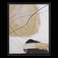 Abstract Blush Wave Framed Canvas