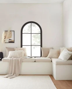 Abstract Blush Wave Framed Canvas