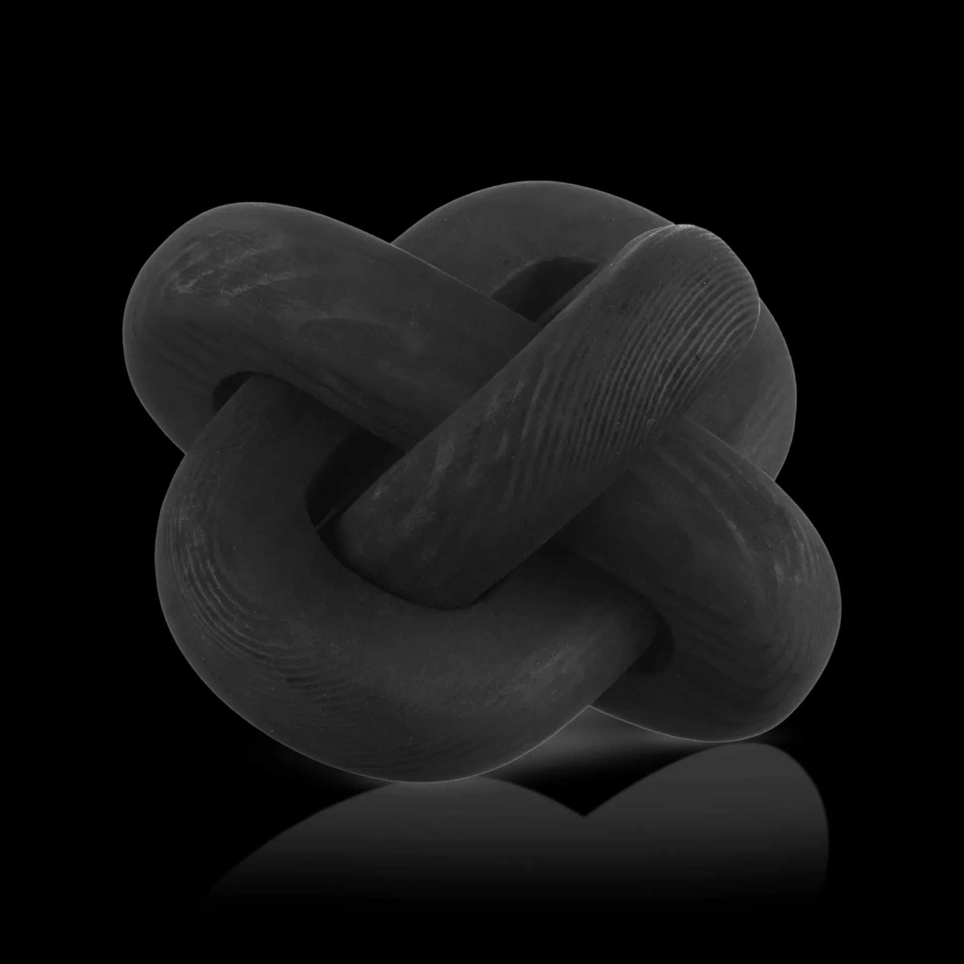 Abstract Knotted Wood Decorative Object