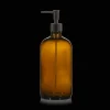 Amber Glass Soap Dispenser