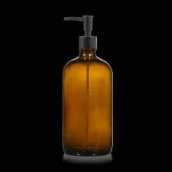 Amber Glass Soap Dispenser