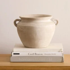 Antique bowl with handles