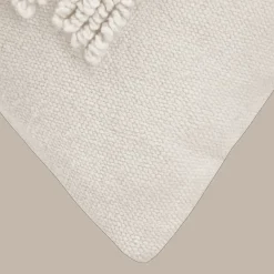 Anya Beige Tufted Rainbow Lumbar Throw Pillow