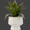 Artificial Aloe in Ceramic Pot
