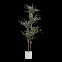 Artificial Exotic Floor Plant in White Pot