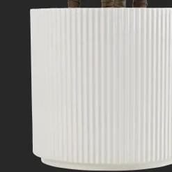 Artificial Exotic Floor Plant in White Pot