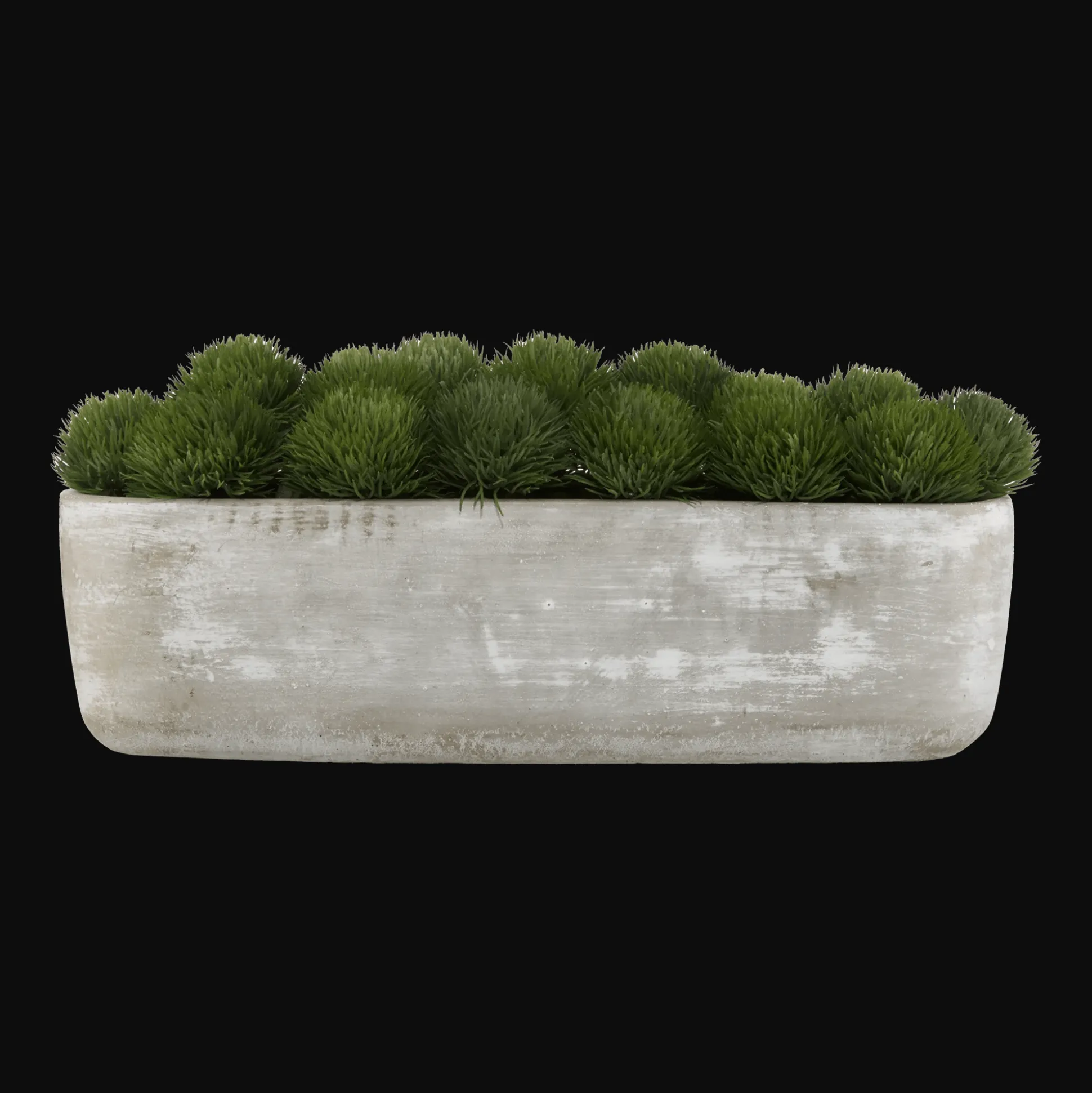 Artificial Moss in Cement Pot