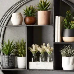 Artificial Plant in Colour-Block Pot