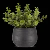 Artificial Plant in Striped Pot
