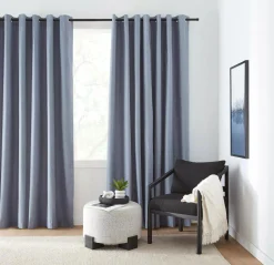 Beige Chambray Blackout Curtain