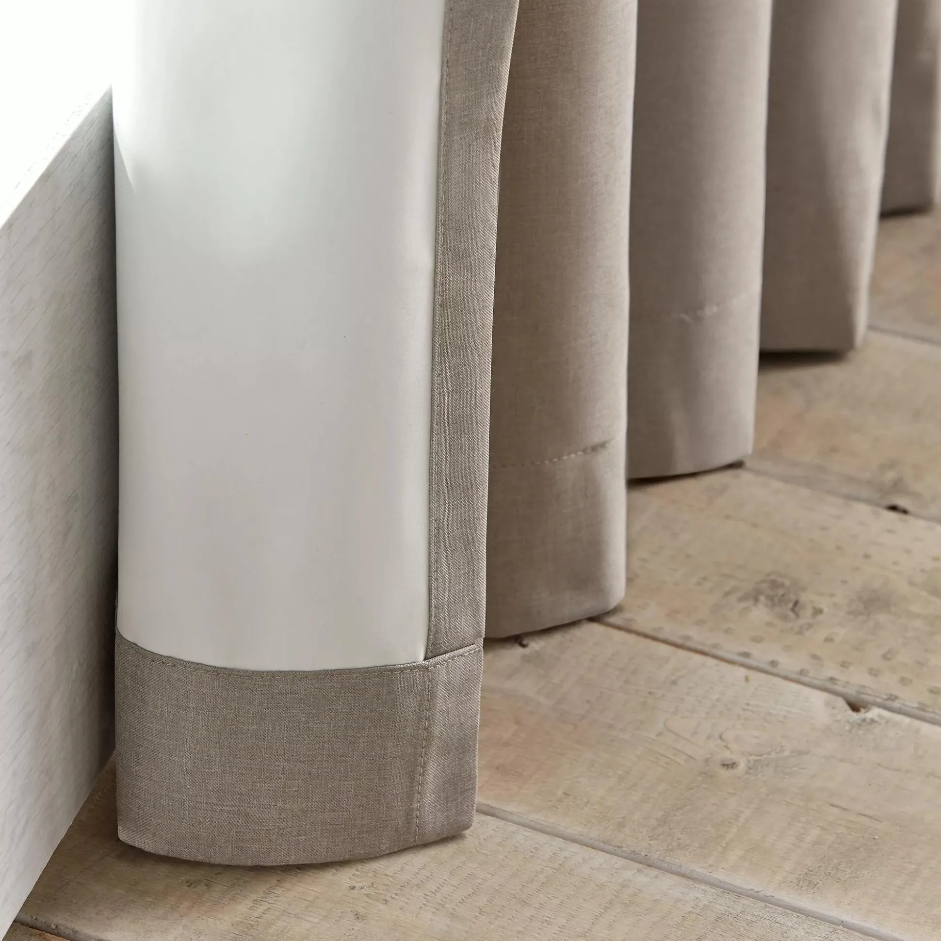 Beige Chambray Blackout Curtain