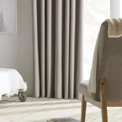 Beige Chambray Blackout Curtain