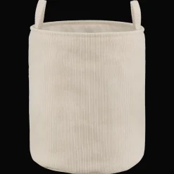 Beige Corduroy Hamper