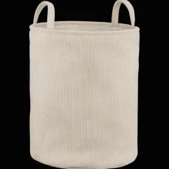 Beige Corduroy Hamper