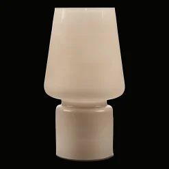 Beige Glass Table Lamp
