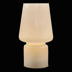 Beige Glass Table Lamp