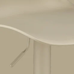 Beige Metal & Plastic Bar Stool