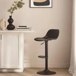 Beige Metal & Plastic Bar Stool
