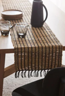 Black & Natural Table Runner