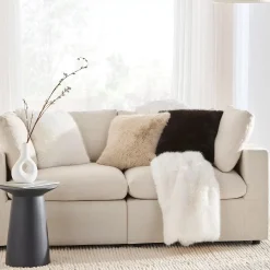 Black Cement Hourglass Side Table