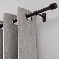 Black Chelsea Curtain Rod Set - Diameter 16/19 mm