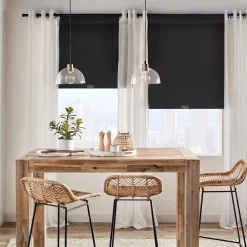 Black Chita Cordless Blackout Roller Shade