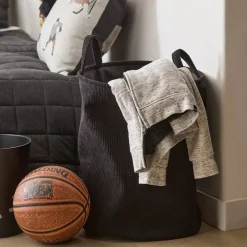 Black Corduroy Hamper