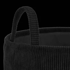 Black Corduroy Hamper