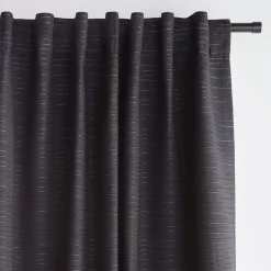 Black Dayni Blackout Back-Tab Curtain