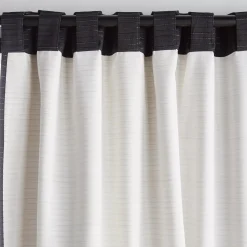 Black Dayni Blackout Back-Tab Curtain