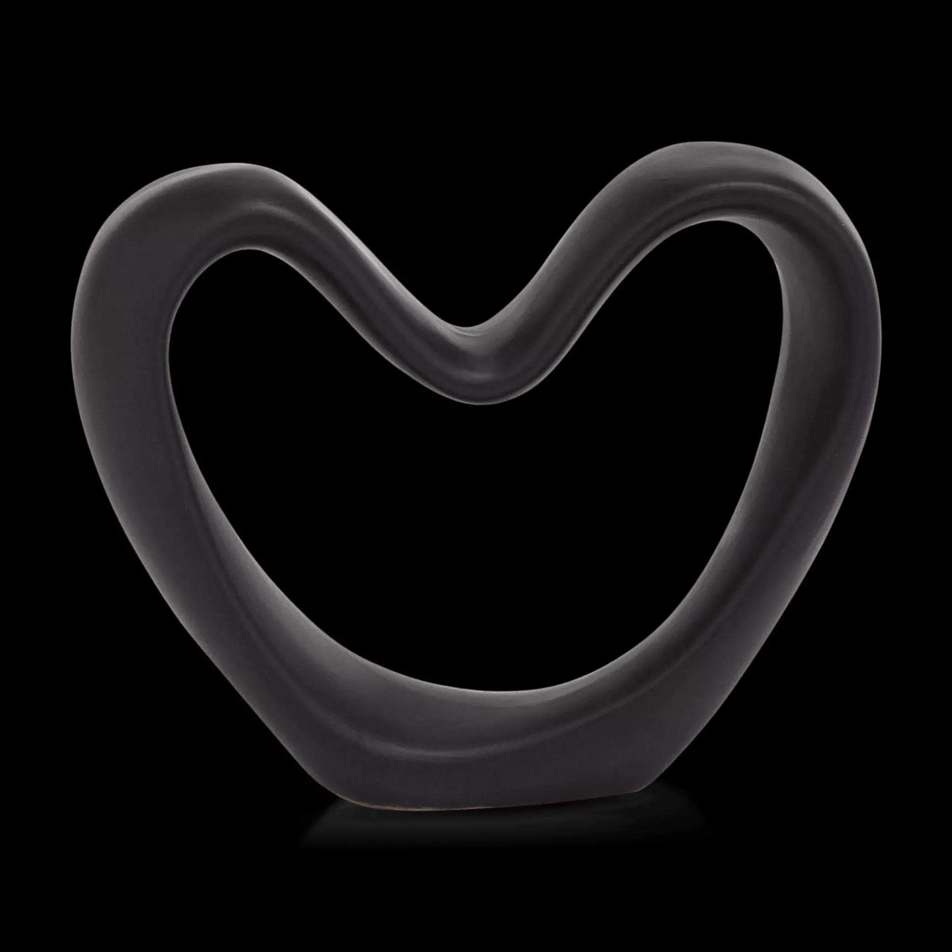 Black Decorative Ceramic Heart