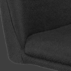 Black Fabric and Metal Adjustable Bar Stool