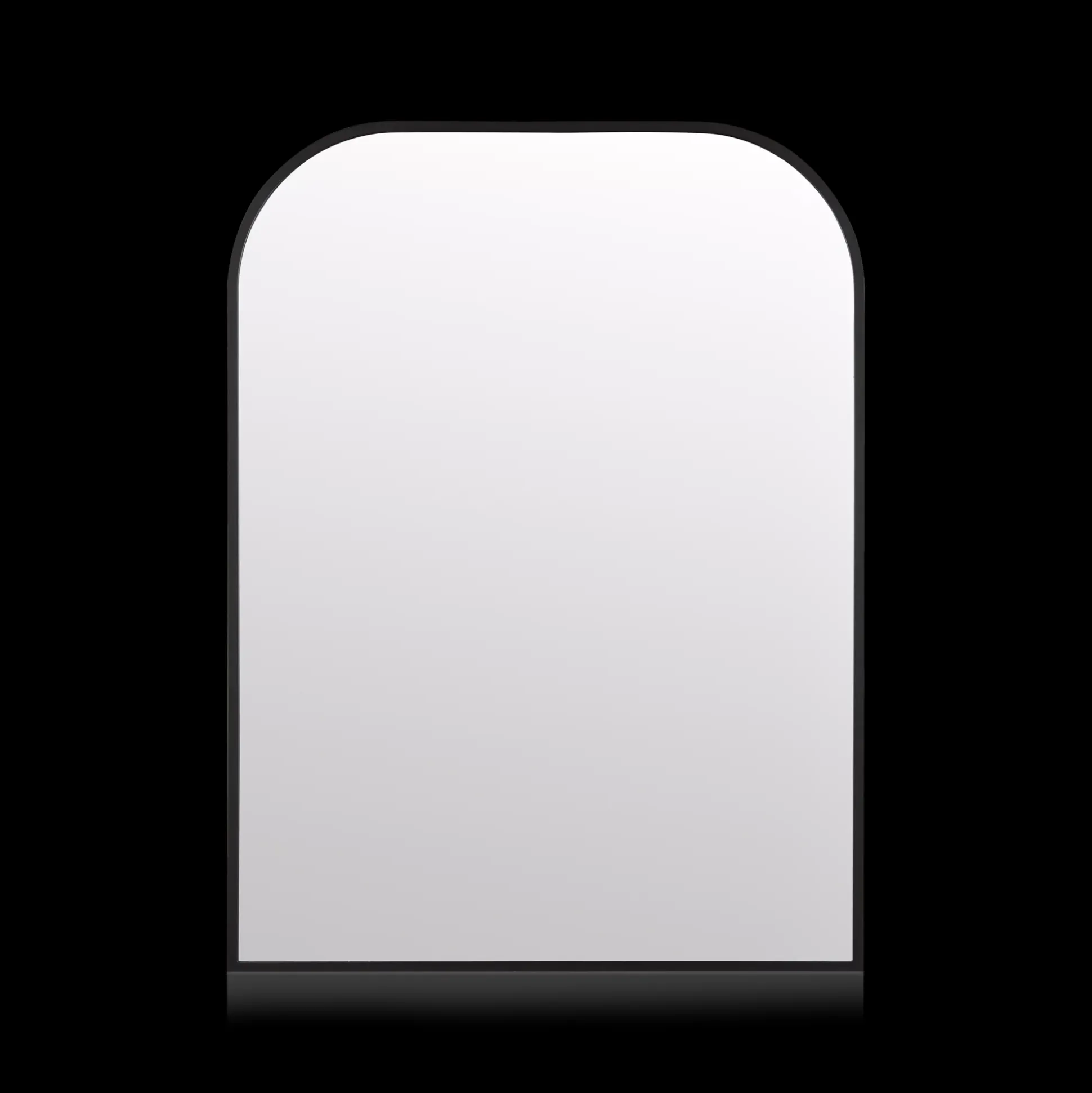 Black Frame Modern Mantle Mirror