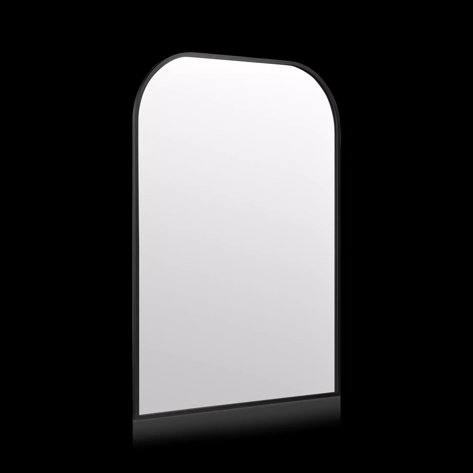 Black Frame Modern Mantle Mirror