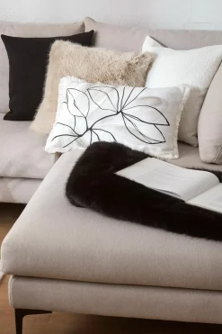 Black Logan Faux Fur Throw