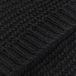 Black Lonny Woven Throw