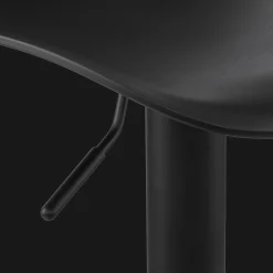 Black Metal & Plastic Bar Stool