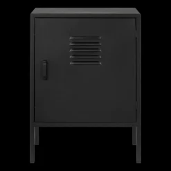 Black Metal Locker Side Table