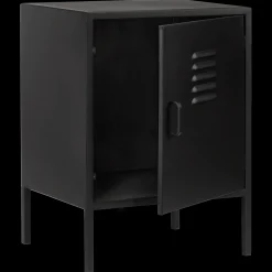 Black Metal Locker Side Table