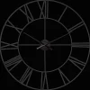 Black Metal Wall Clock
