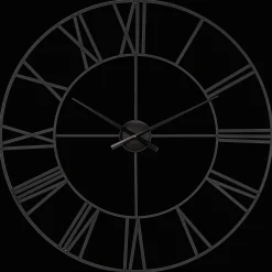 Black Metal Wall Clock