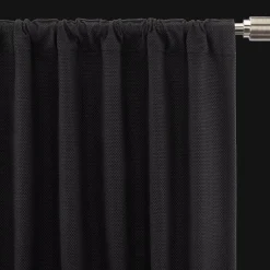 Black Ortega Blackout Back-Tab Curtain