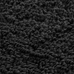 Black Oval Tufted Bath Mat