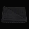 Black Ribbed Bath Towel