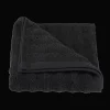 Black Ribbed Hand Towel