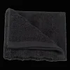 Black Ribbed Washcloth