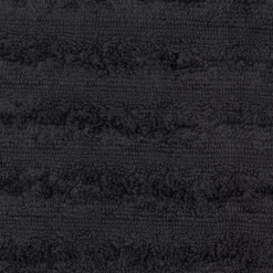 Black Ribbed Washcloth