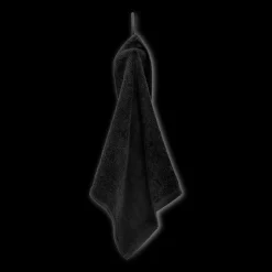 Black Set of 6 Large Washcloths