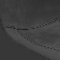 Black Textured Faux Leather & Metal Adjustable Bar Stool