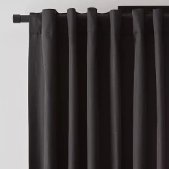 Black Vence Blackout Curtain with Hidden Back Tab